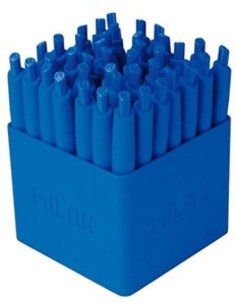 EXP 40 BOLIGRAFOS MINI P1 TOUCH AZUL MILAN