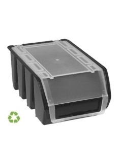 GAVETA SOSTENIBLE CON TAPA 0,9 LITROS 16x11,5x7,5 CM NEGRO ARCHIVO 2000 CP14900316C NE