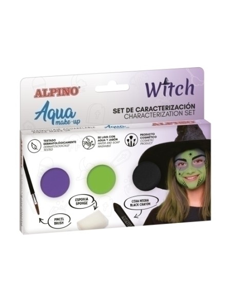 ALPINO MAQUILLAJE AL AGUA SET DE CARACTERIZACIÓN BRUJA