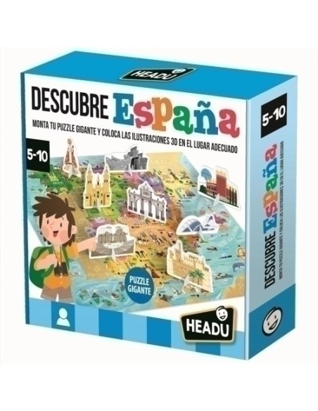 JUEGO EDUCATIVO HEADU DESCUBRE ESPAÑA - Pack de 4 unidades