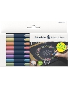 SCHNEIDER ROLLER METÁLICO PAINT-IT 050 ESTUCHE 8 C/SURTIDOS