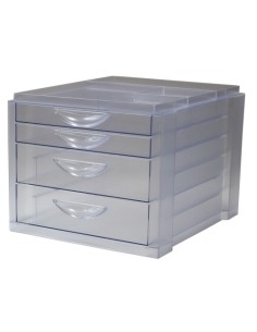 MODULO OLEF 4 CAJONES CRISTAL/CRISTAL