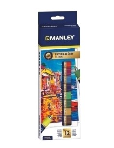 ESTUCHE PINTURA AL OLEO 12 X 12ML MANLEY MOP00012