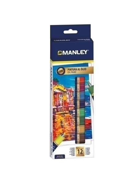 ESTUCHE PINTURA AL OLEO 12 X 12ML MANLEY MOP00012