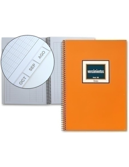 LIBRO CONTAB. CARTULINA M-96 VTOS ESPIRA