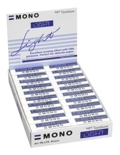 GOMA TOMBOW MONO LIGHT CAJA DE 40