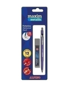 PORTAMINAS MAXIM MET. 2mm BLISTER C/MINA - Pack de 60 unidades