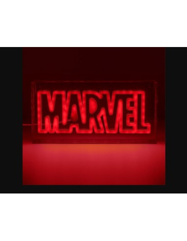 LÁMPARA LED ESTILO NEÓN LOGO MARVEL  15 X 30 CM PALADONE PP13125MC