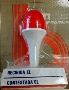 SELLO MANUAL  RECIBIDA EL,CONTESTADA EL - Pack de 6 unidades