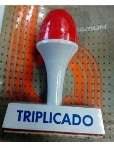 SELLO MANUAL  TRIPLICADO - Pack de 6 unidades