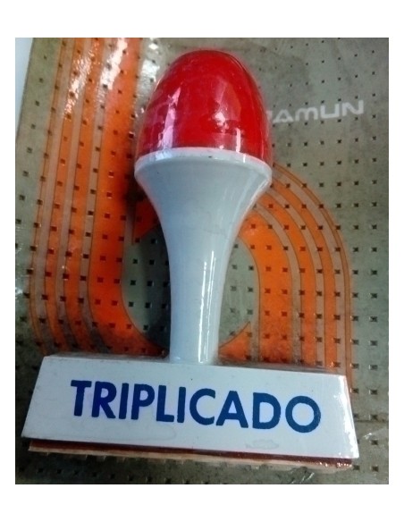 SELLO MANUAL  TRIPLICADO - Pack de 6 unidades