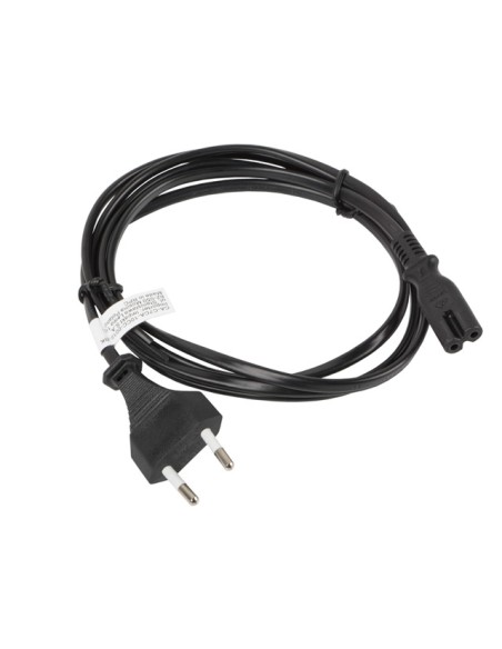 CA-C7CA-10CC-0018-BK cable de transmisión Negro 1,8 m C7 acoplador CEE7/16