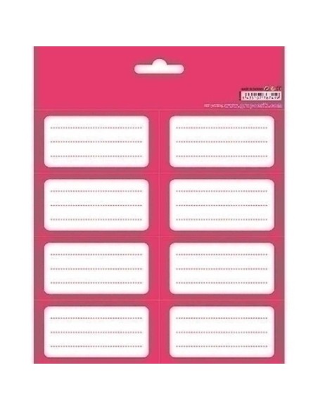 ETIQUETA ESCOLAR ERIK 15,8x20 COLOR PINK