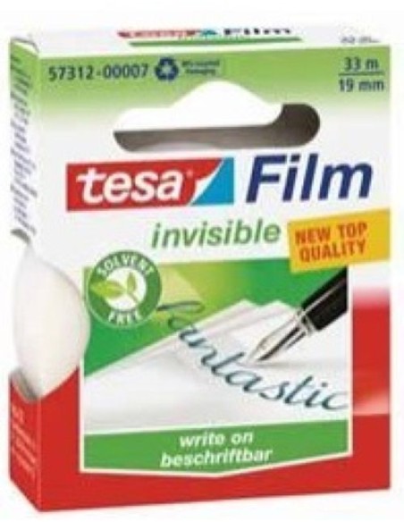 Pack 10 rollos tesafilm invisible 33mx19mm en marcheta
