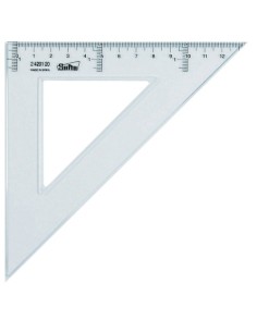 ESCUADRA CRISTAL SAFTA 20 CENTIMETROS