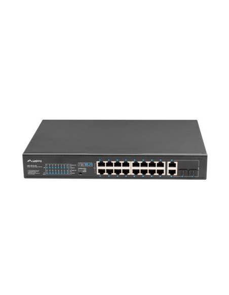 RSFE-16P-2C-250 switch No administrado Gigabit Ethernet (10/100/1000) Energía sobre Ethernet (PoE) 1U Negro
