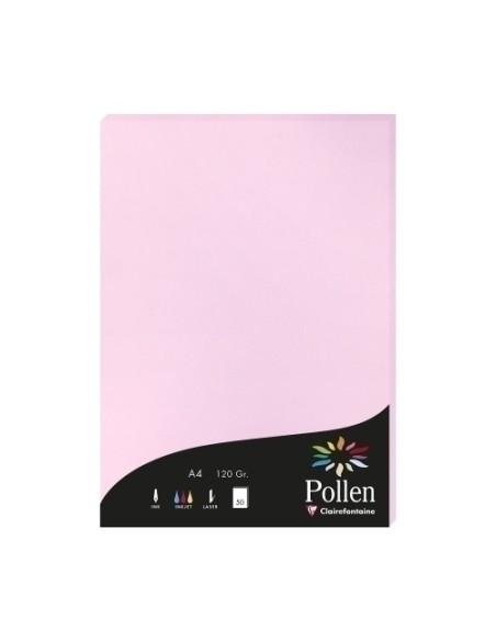 PAPEL CLAIREFONTAINE POLLEN A4 50h ROSA