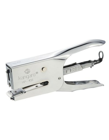 Grapadora tenaza kangaro hp 435 cromada grapas 24 6 26 6