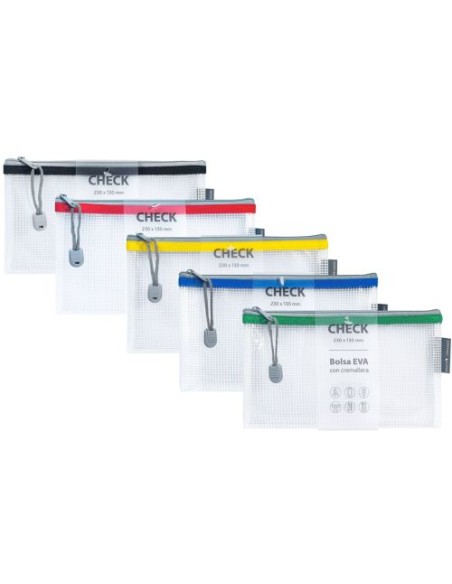 C 20 BOLSAS ZIPPER BAG CREMALLERA CHECK COLORES SURTIDOS