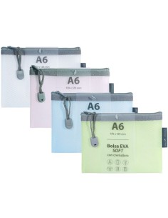 C 20 BOLSAS ZIPPER BAG CREMALLERA A6 COLORES MATE SURTIDOS