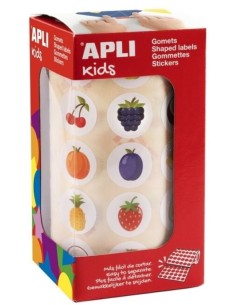 ROLLO DE GOMETS TEMATICOS FRUTA