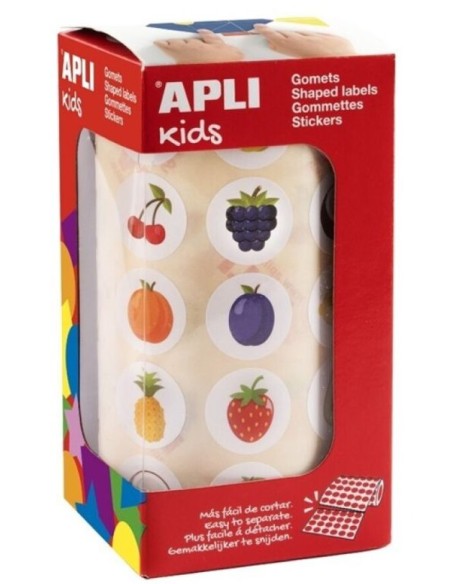 ROLLO DE GOMETS TEMATICOS FRUTA