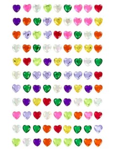 BLISTER FIGURAS ADHESIVAS CRISTAL CORAZONES SURTIDOS