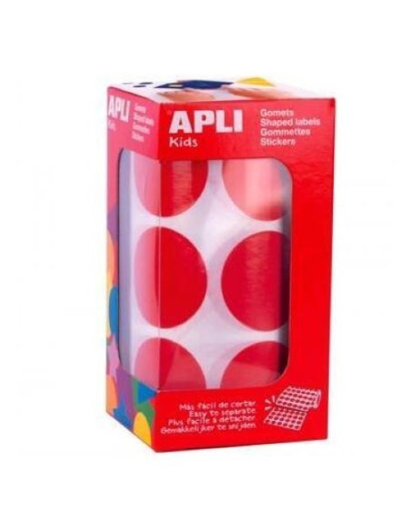 ROLLO GOMETS REDONDO ROJO AUTOADHESIVOS 33MM