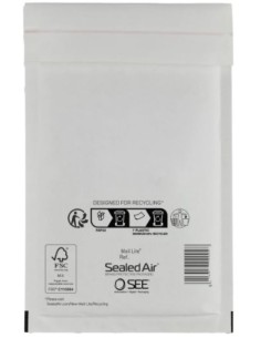 PAQ 10 BOLSA BLANCO ACOLCHADA AK 17 AUTOADHESIVA 240X330MM