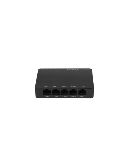 DSP2-1005-12V switch No administrado Gigabit Ethernet (10/100/1000) Negro