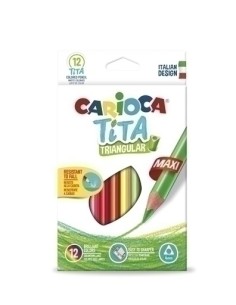 LAPICES COLOR CARIOCA TITA TRI. est.12 - Pack de 6 unidades