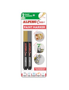 AR000252 rotulador para colorear Oro, Plata 2 pieza(s)  Pack 12 Unidades