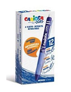 CARIOCA BOLÍGRAFO RETRÁCTIL OOPS BORRABLE MONOCOLOR ROJO - CAJA DE 12