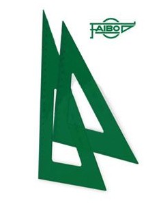 ESCUADRA VERDE 25CM GRADUADA METACRILATO FAIBO