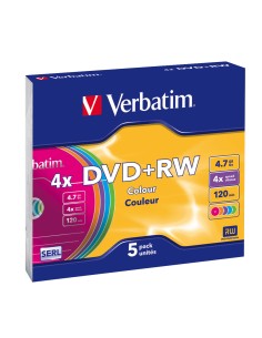 DVD+RW Colours 4,7 GB 5 pieza(s)