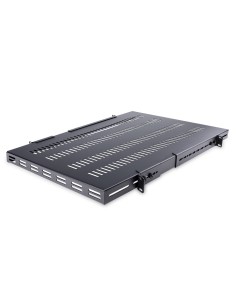 Estante Bandeja 1U Ventilada Ajustable para Montaje en Rack de Servidores - 150kg - de 19,5 a 38in (49,5 a 96,5cm) para Rack de 