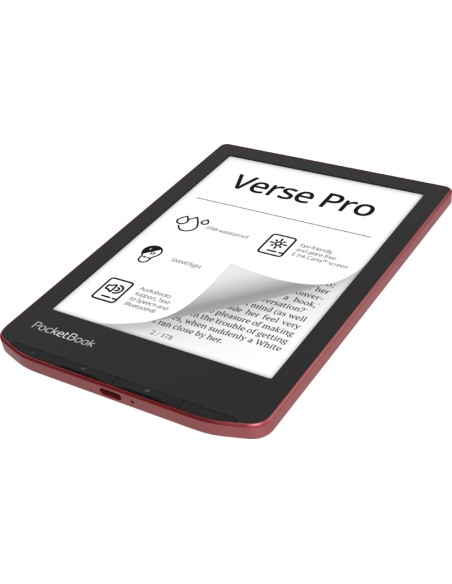 Verse Pro lectore de e-book Pantalla táctil 16 GB Wifi Negro, Rojo