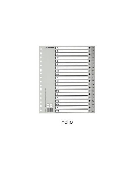 Bolsa separadores indice abc folio multitaladro polipropileno 125 micras