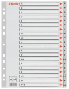 Bolsa separadores indice abc a4 multitaladro polipropileno 125 micras