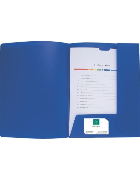 43502E carpeta Polipropileno (PP) Azul A4