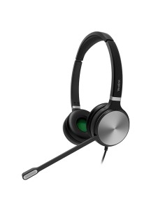 YHS36 Auriculares Alámbrico Diadema Oficina/Centro de llamadas Negro, Plata