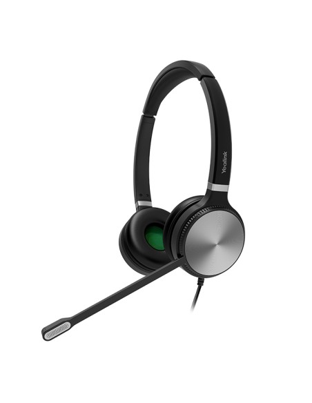 YHS36 Auriculares Alámbrico Diadema Oficina/Centro de llamadas Negro, Plata