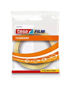 CINTA ADHESIVA STANDARD 15MM.X66M.EN BOLSITA TRANSPARENTE TESA 57382-00001-01