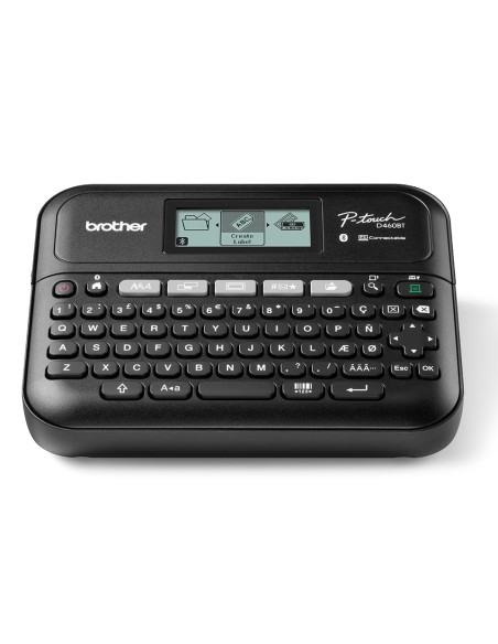 PT-D460BTVP impresora de etiquetas Transferencia térmica 180 x 180 DPI 30 mm/s Inalámbrico y alámbrico TZe Bluetooth QWERTY