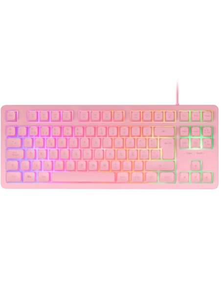 MK023 teclado Juego USB QWERTY Español Rosa MK023 teclado Juego USB QWERTY Español Rosa