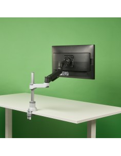Brazo de monitor R-Go Caparo Single para un monitor capacidad de carga de 3-9 kg, ajustable con resorte de gas, circular