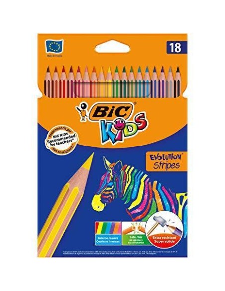 Estuche 18 lapiz colores bic kids evolution
