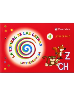 Lectoescritura 4letra palo espiral de letras