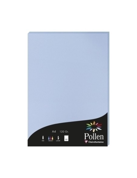 PAPEL CLAIREFONTAINE POLLEN A4 50h AZUL