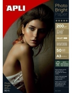 PAQ. 50H PAPEL APLI PHOTO BRIGHT 200G A3